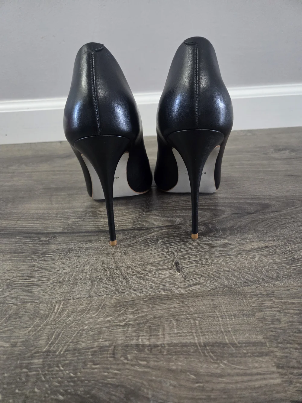 Massimo Matteo Womens Black Pointed-Toe Leather Pumps Size 10 NWOT - Picture 3 of 10